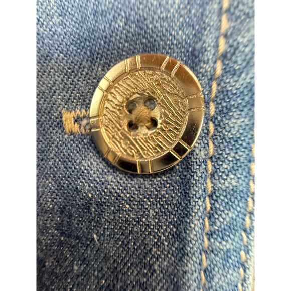 Jacket Tudor court size 4x women's blue denim 2 big pockets with buttons - Picture 5 of 16